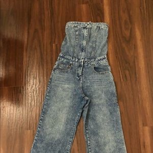 Women’s overalls Jumpsuits sleeveless Denim wide legs Size: S